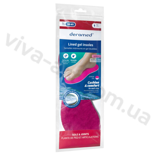 Стельки из геля покрыты микрофиброй для усталых ног, размер 35-41, пара